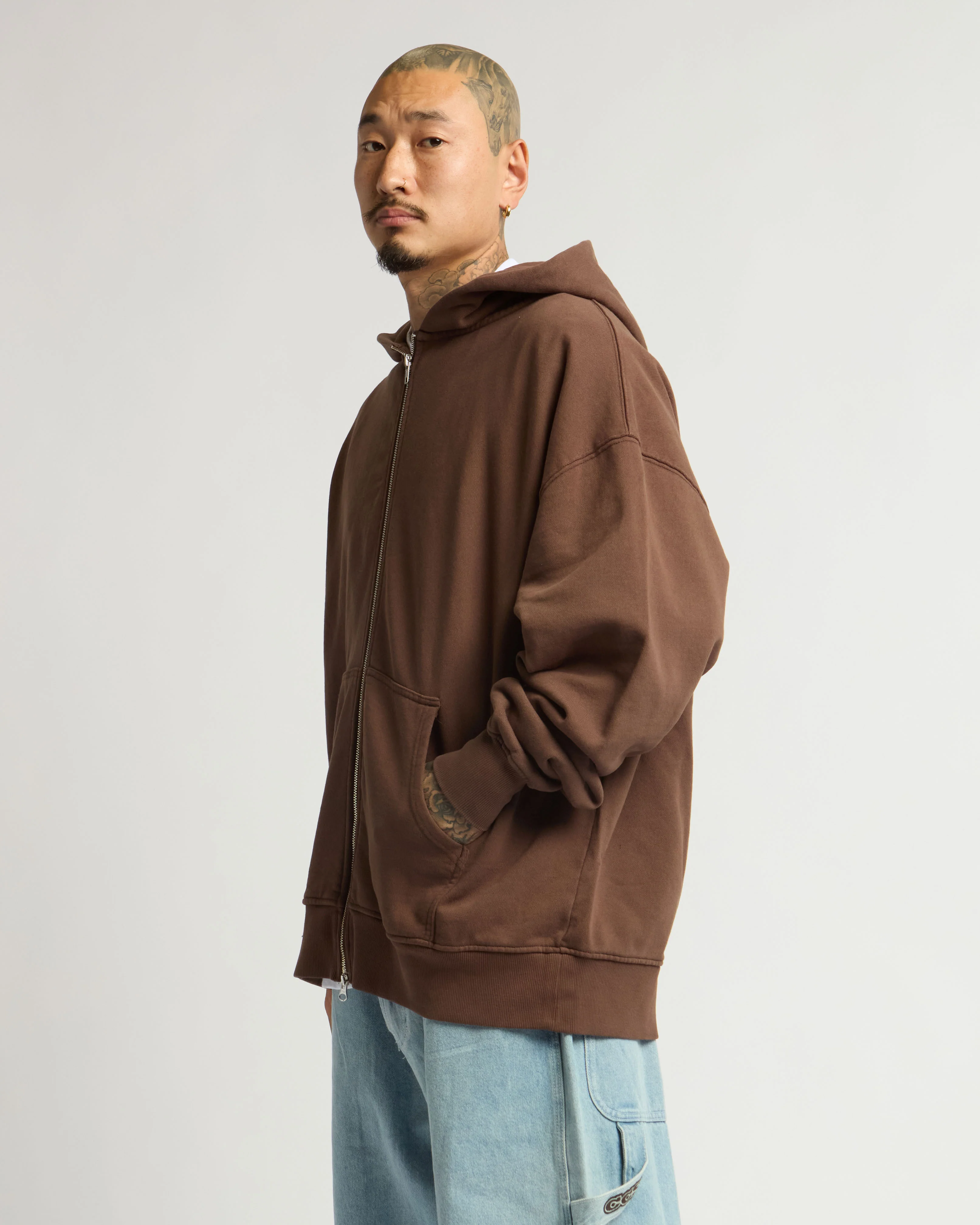 12.0oz Double Zip Garment Dye Hoodie - Image 16