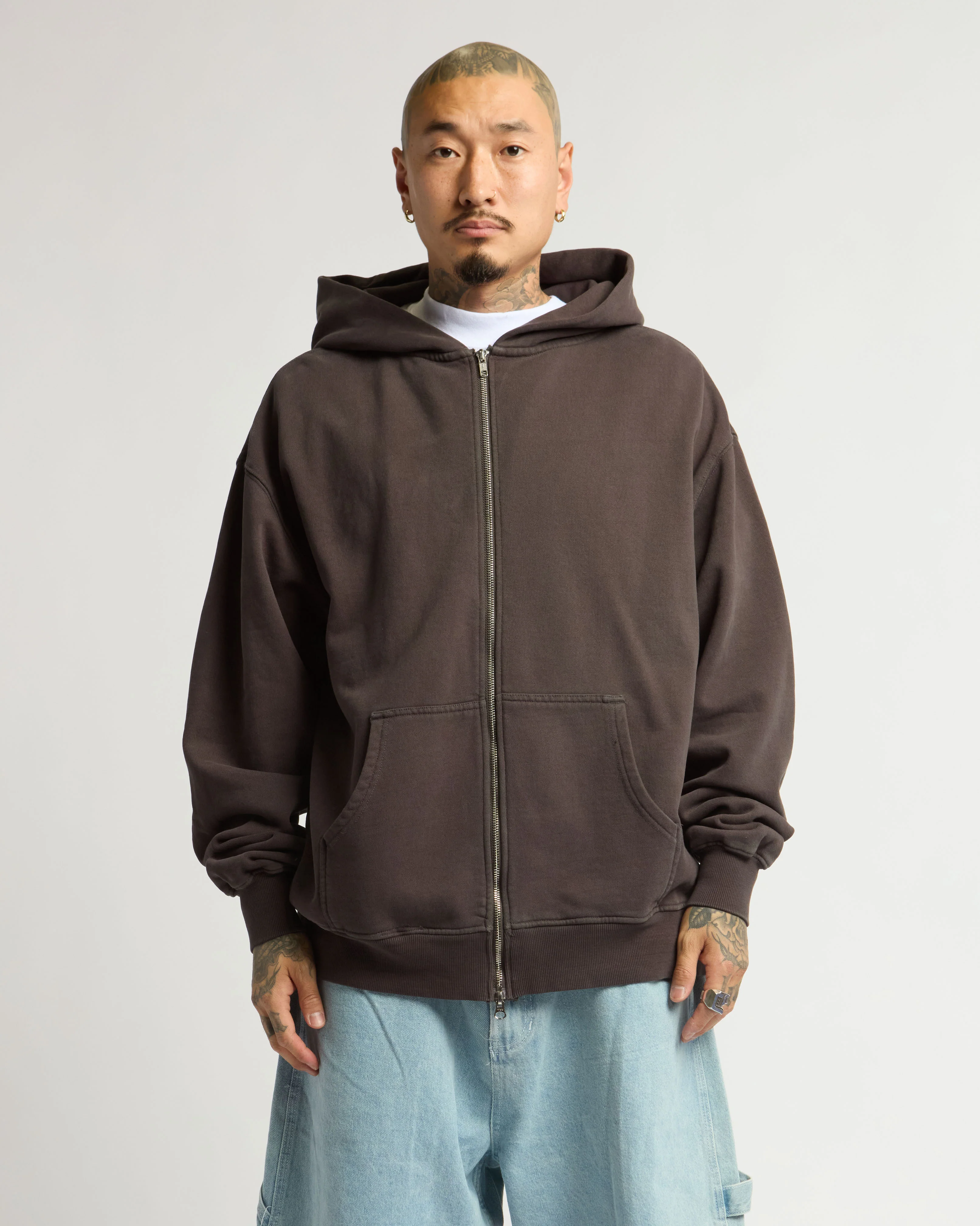 12.0oz Double Zip Garment Dye Hoodie - Image 9