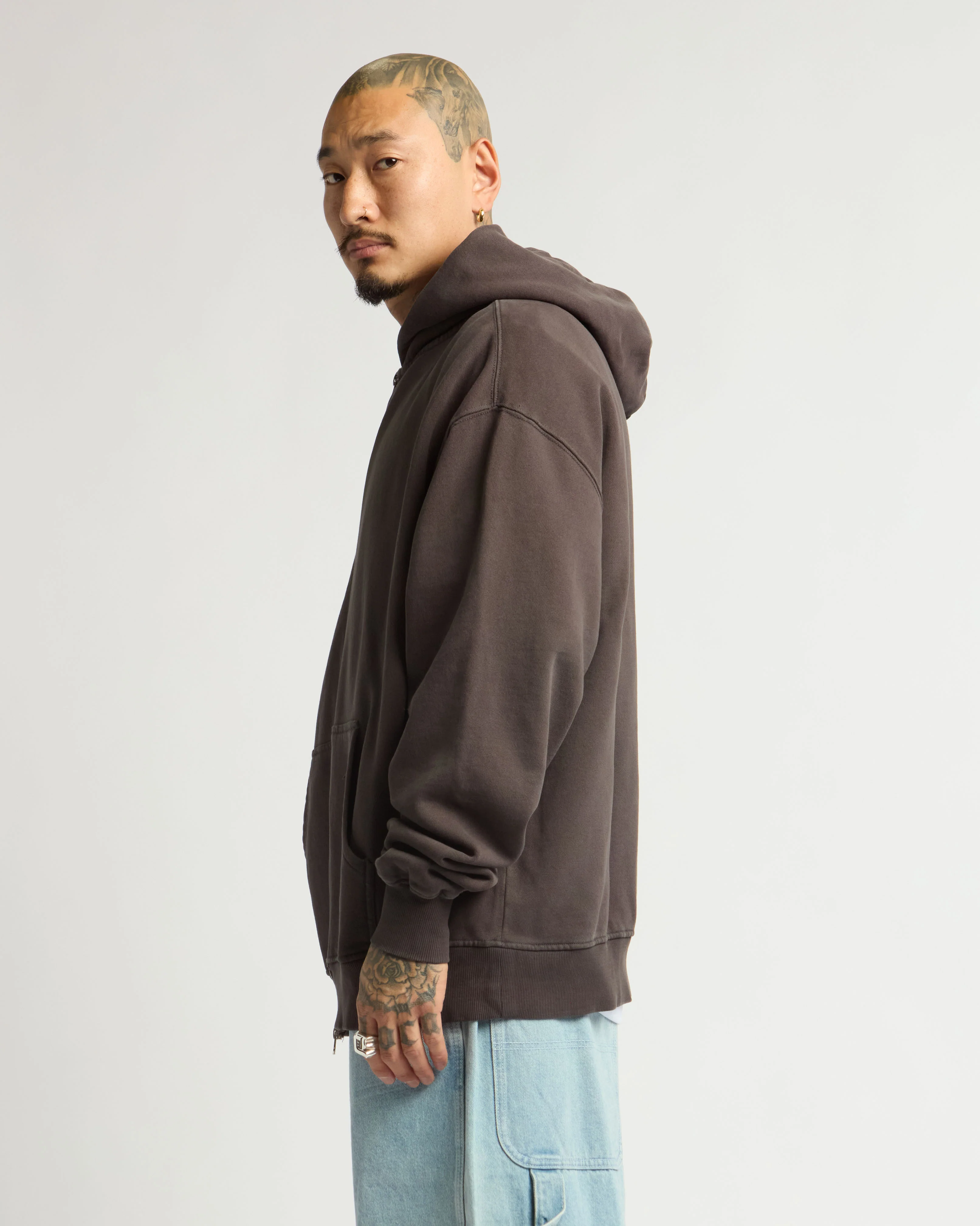 12.0oz Double Zip Garment Dye Hoodie - Image 11