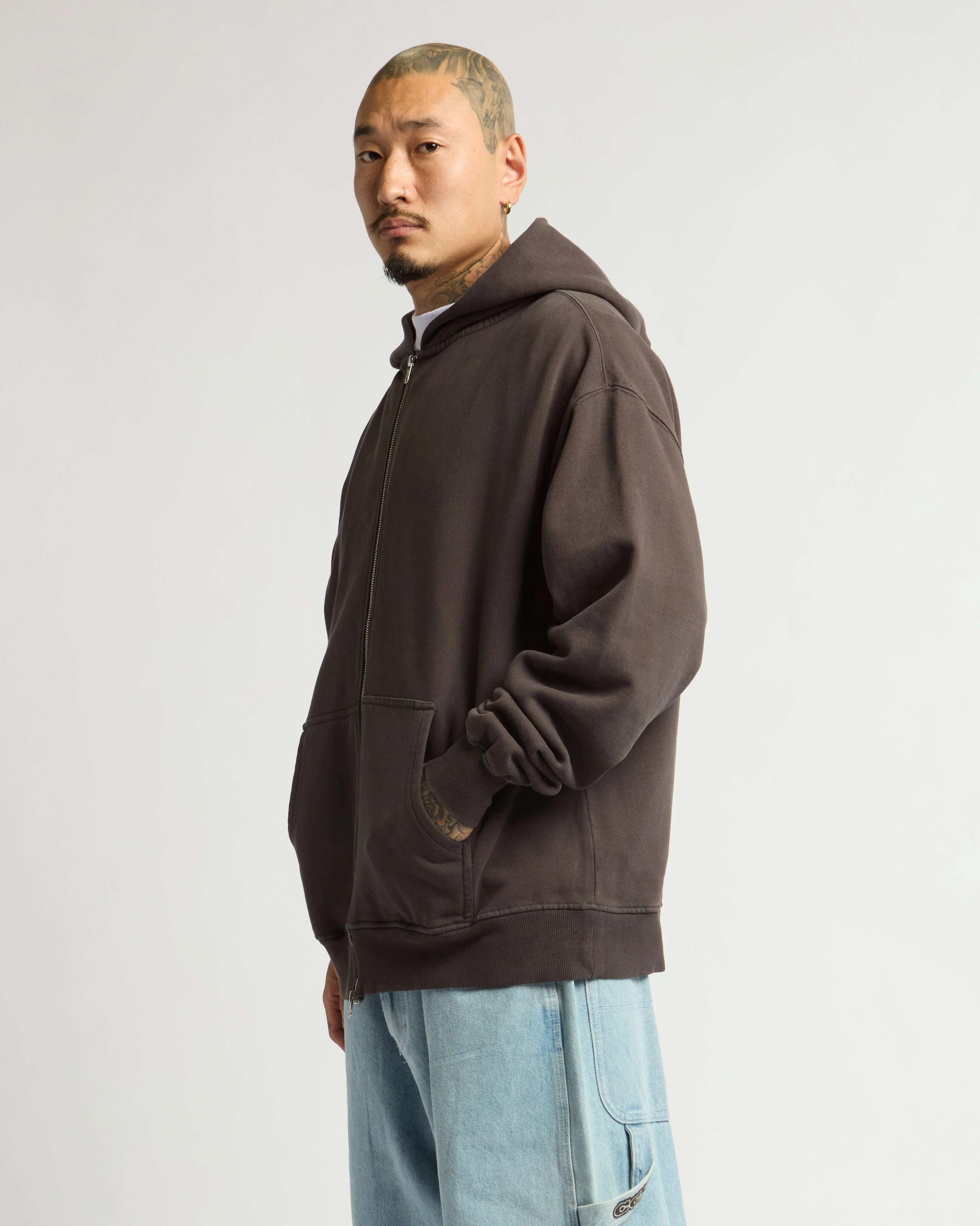 12.0oz Double Zip Garment Dye Hoodie - Image 12