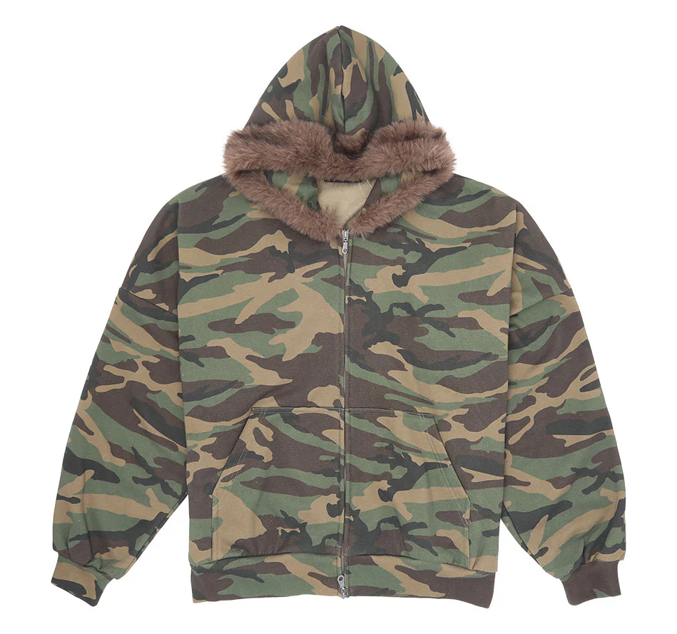 Fur Hooded Fleece Zip-Up - Image 16