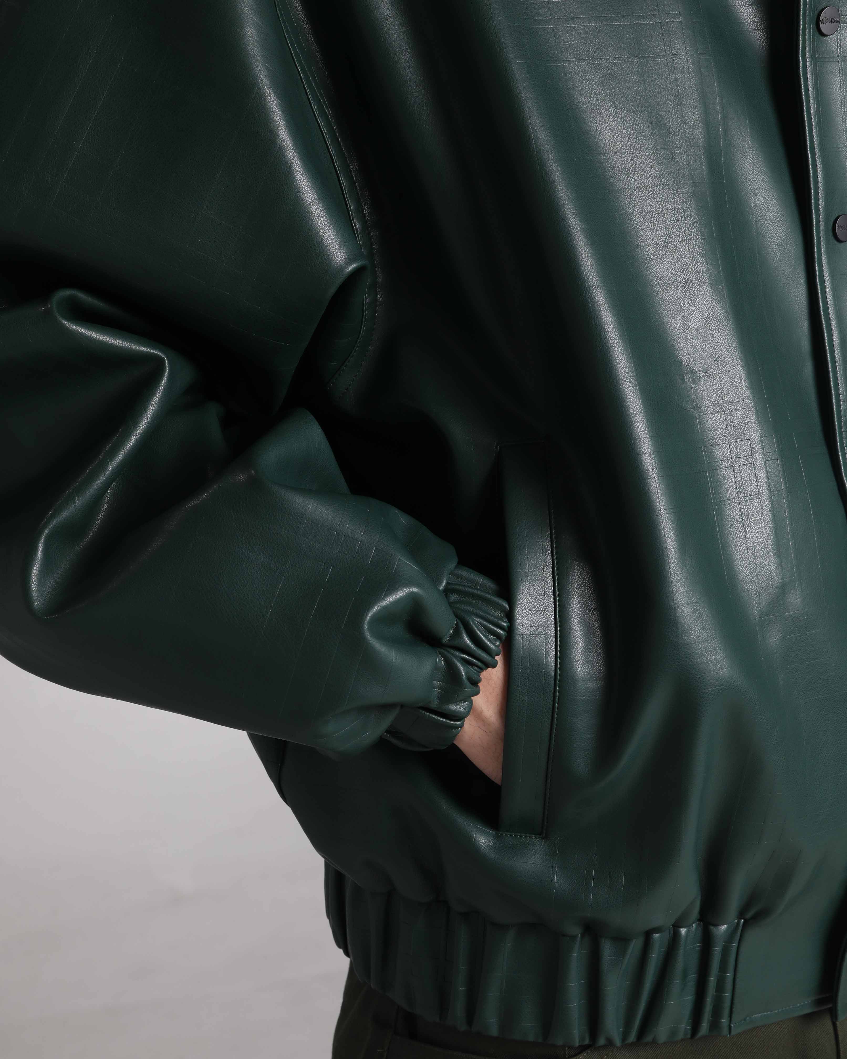 PU Leather Plaid Jacket - Image 14