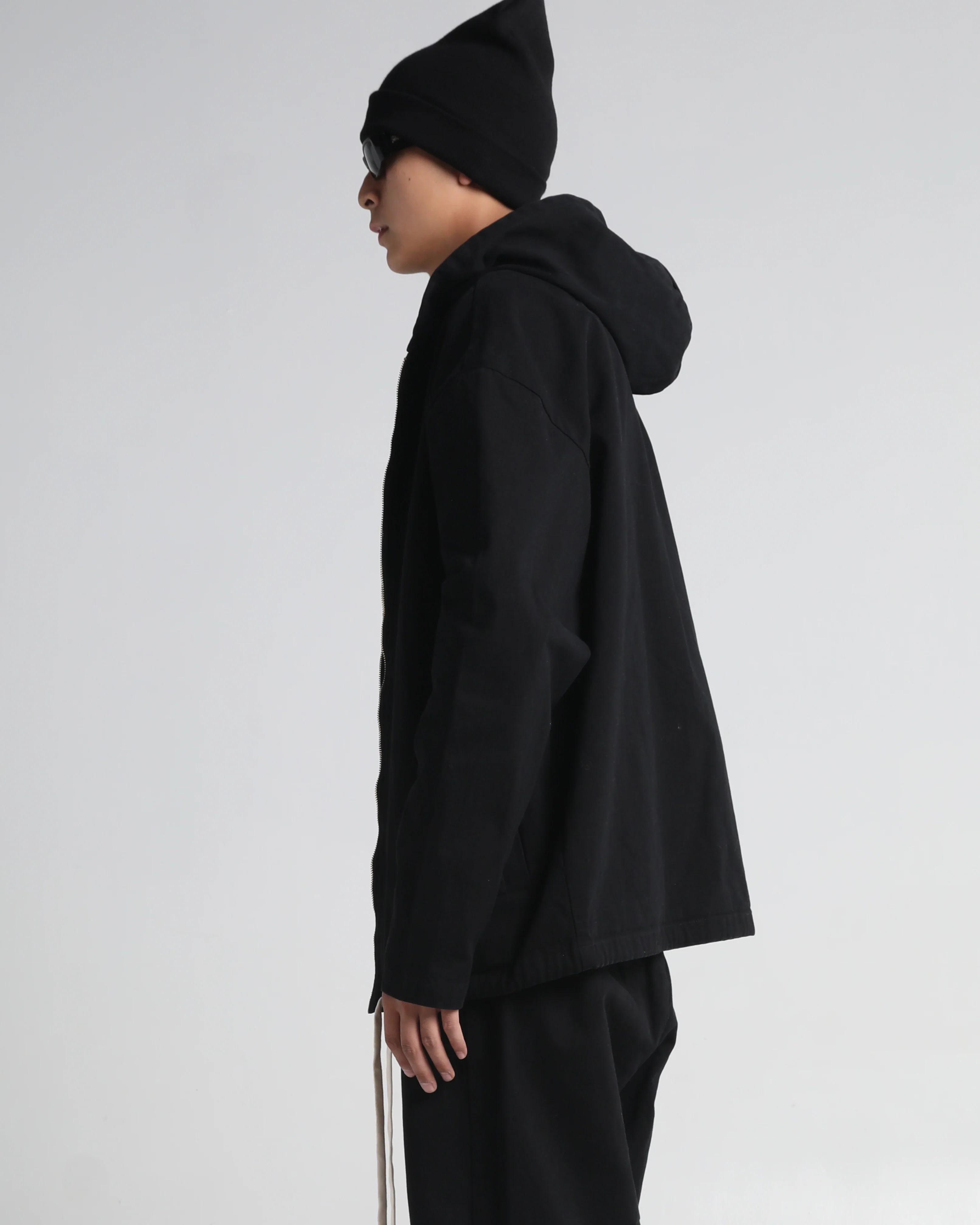 Baggy Twill Hooded Zip Up - Image 4